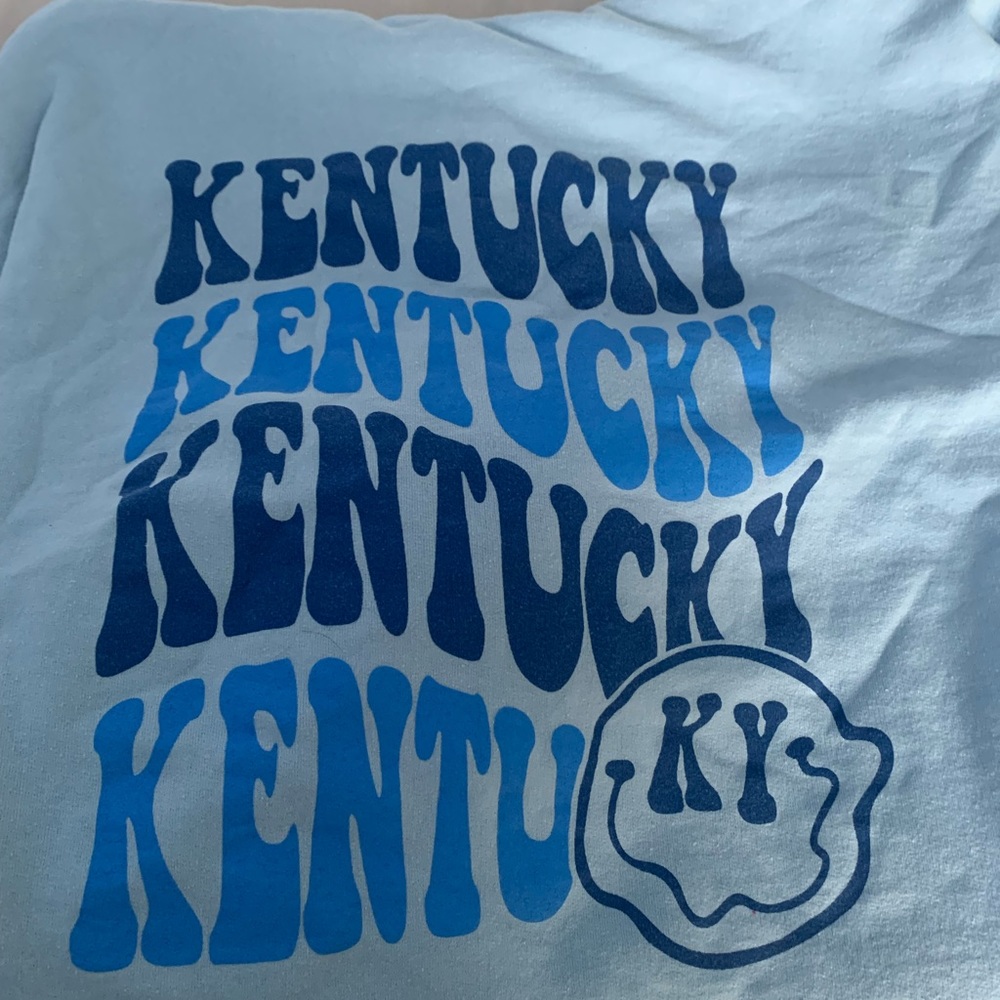 light blue, university of kentucky hoodie